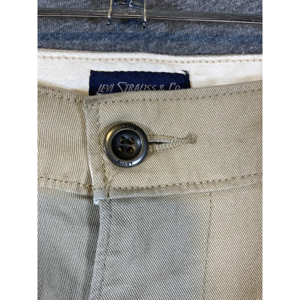Levi Strauss & Co Mens Khaki Jogger Pants Tan Tapered Elastic Cuff 36‎ X 30